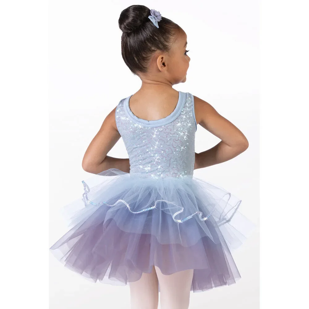 Pre-Owned Dance Costume Weissman 14400 Small Child Blue Tutu Dress Ballet Cinde